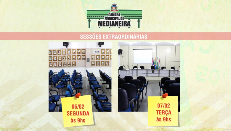 Câmara de Medianeira realizará duas Sessões Extraordinárias